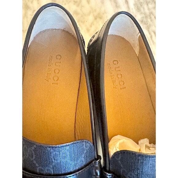 Gucci NWB Kaveh Supreme Black Leather Tassel Loafers main image 4